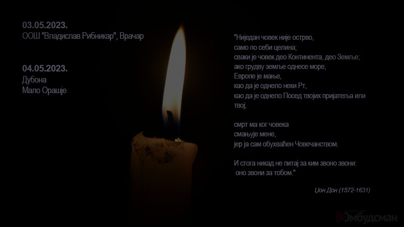 Sećanje na žrtve tragedija – 3. i 4. maj 2023.